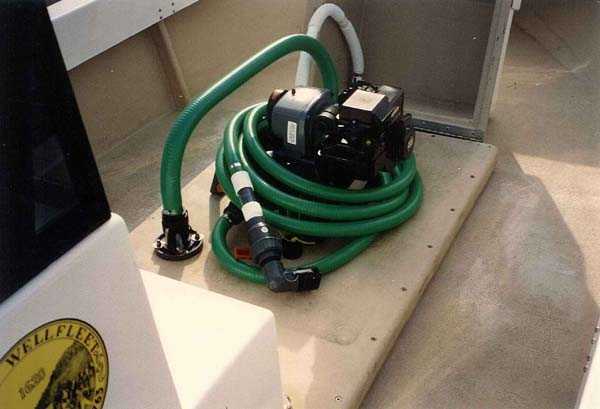 Above-deck Edson gas-powered pumpout pump