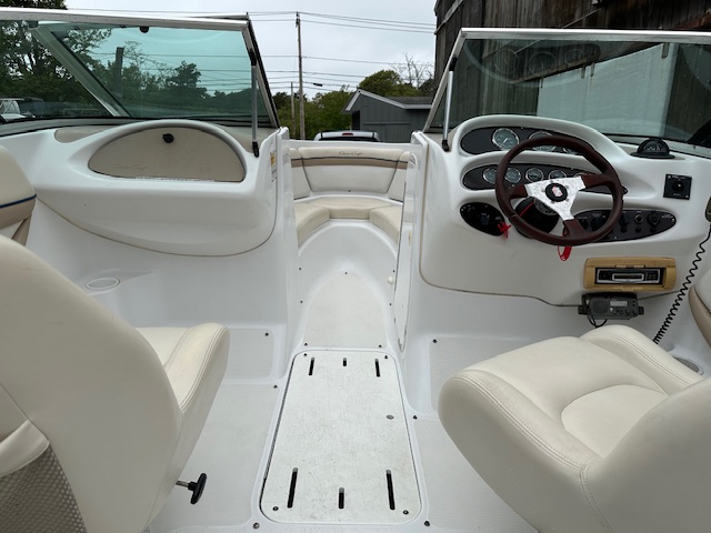 Inside Chris-craft boat